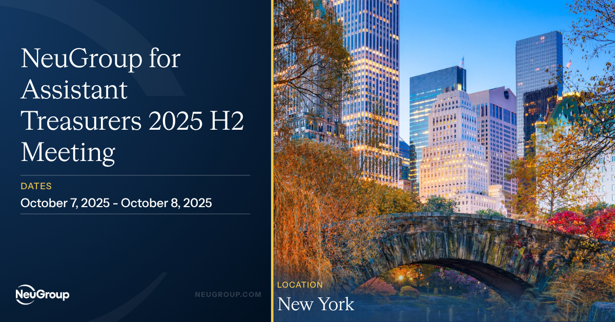 NeuGroup for Assistant Treasurers 2025 H2 Meeting