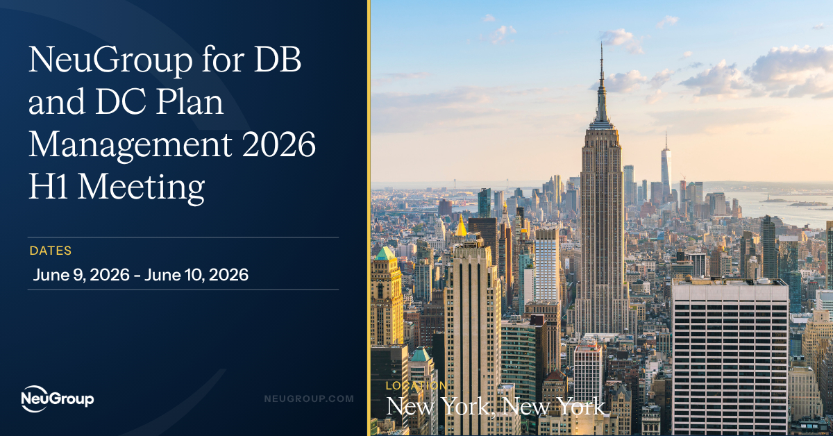NeuGroup for DB and DC Plan Management 2026 H1 Meeting
