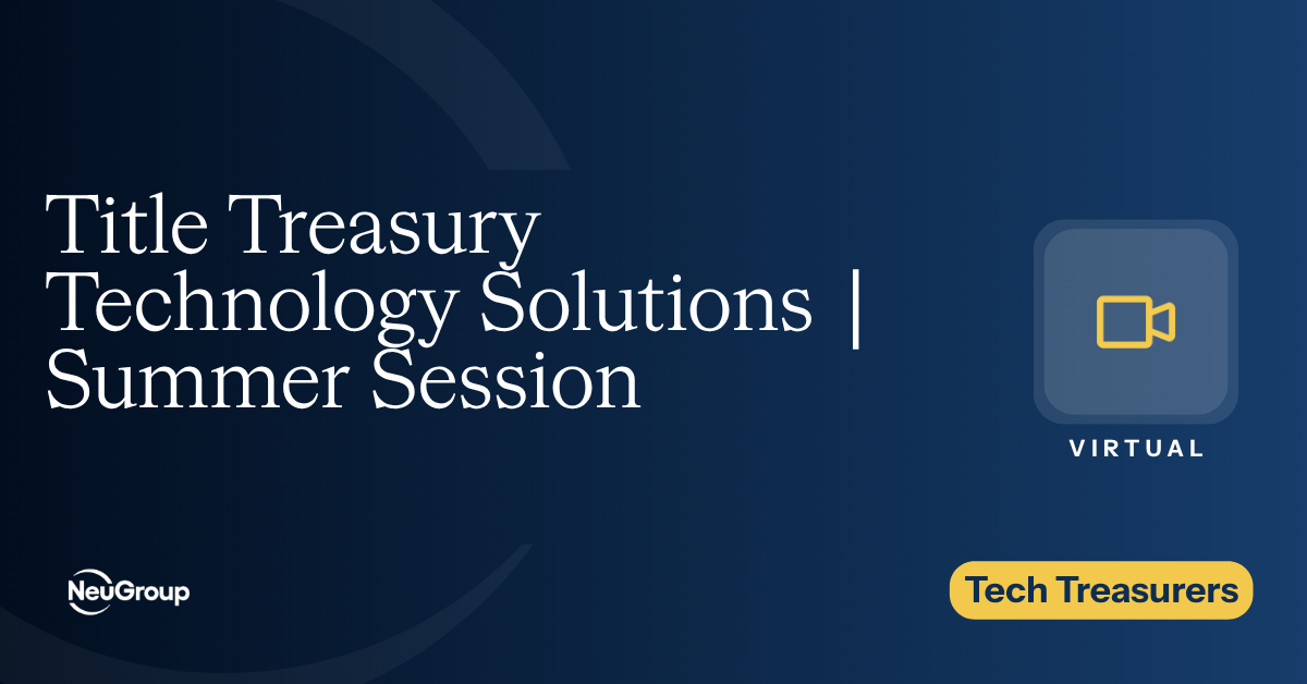 Title  Treasury Technology Solutions | Summer Session
