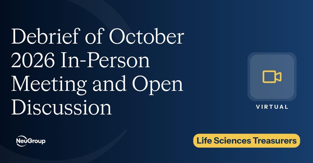 Debrief of October 2026 In-Person Meeting and Open Discussion