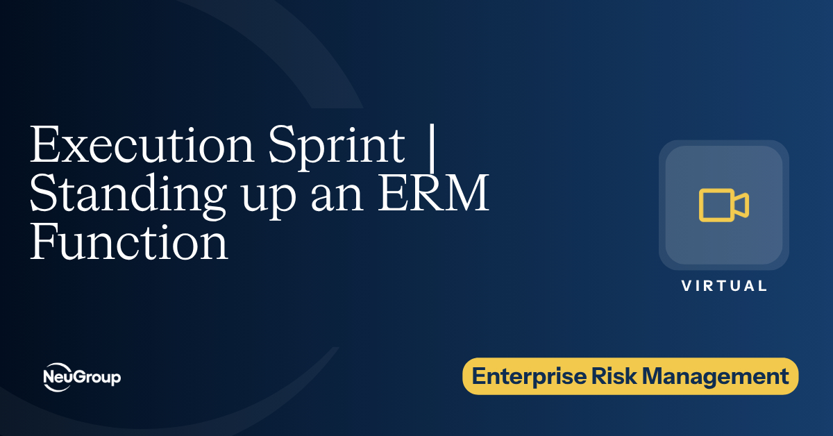 Standing up an ERM Function