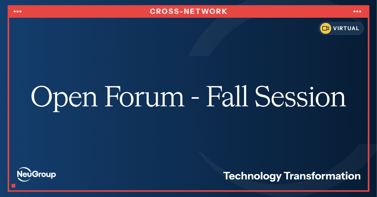 NGTT | Open Forum - Fall Session