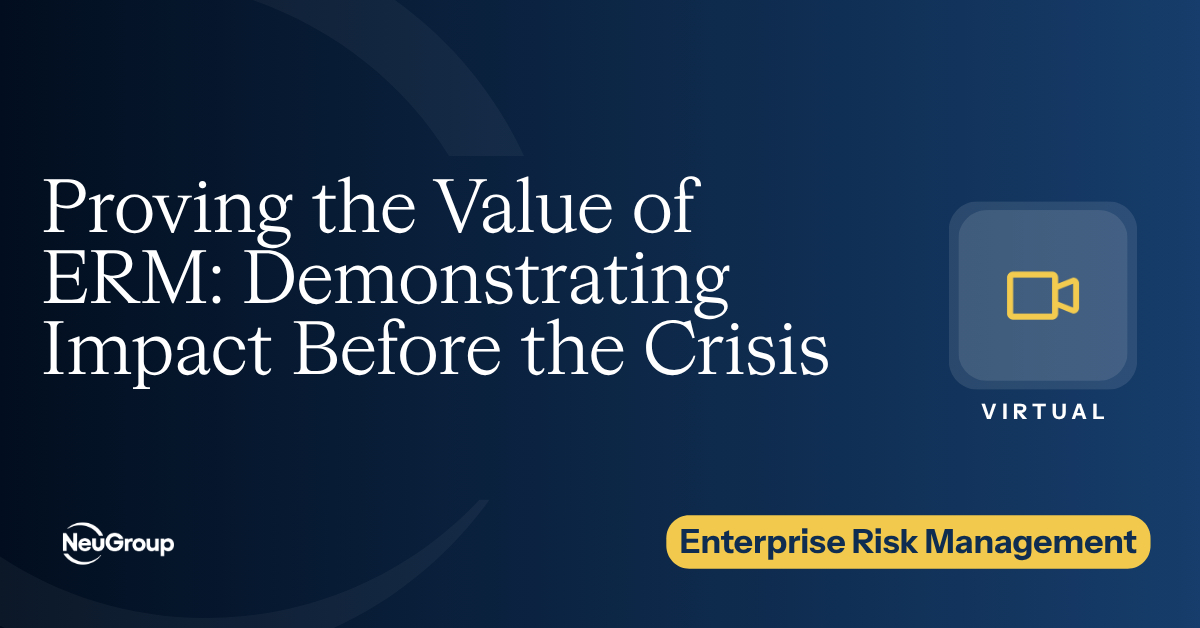 Proving the Value of ERM: Demonstrating Impact Before the Crisis