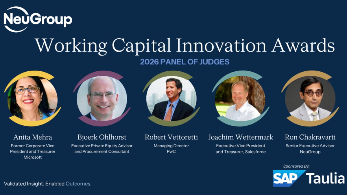 Meet the Judges for NeuGroup’s 2026 Working Capital Innovation Awards