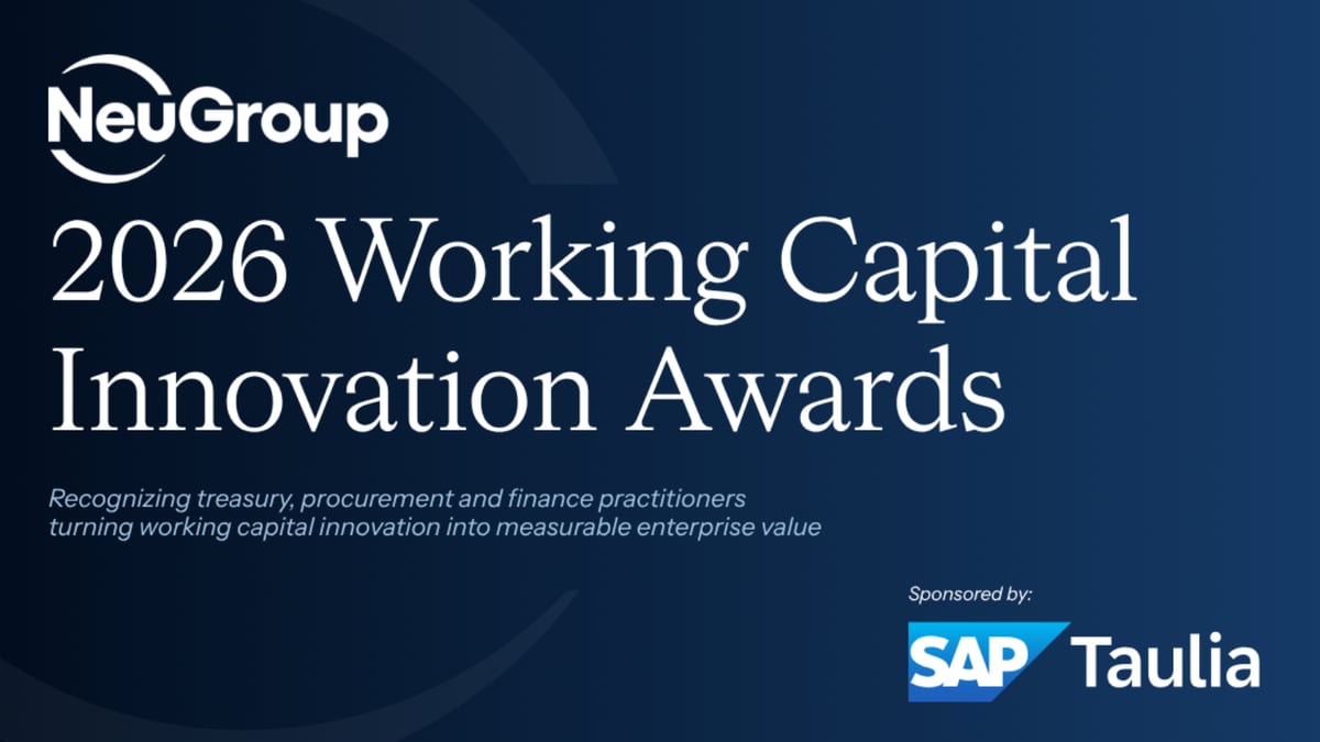 Nominations Open for NeuGroup’s 2026 Working Capital Innovation Awards