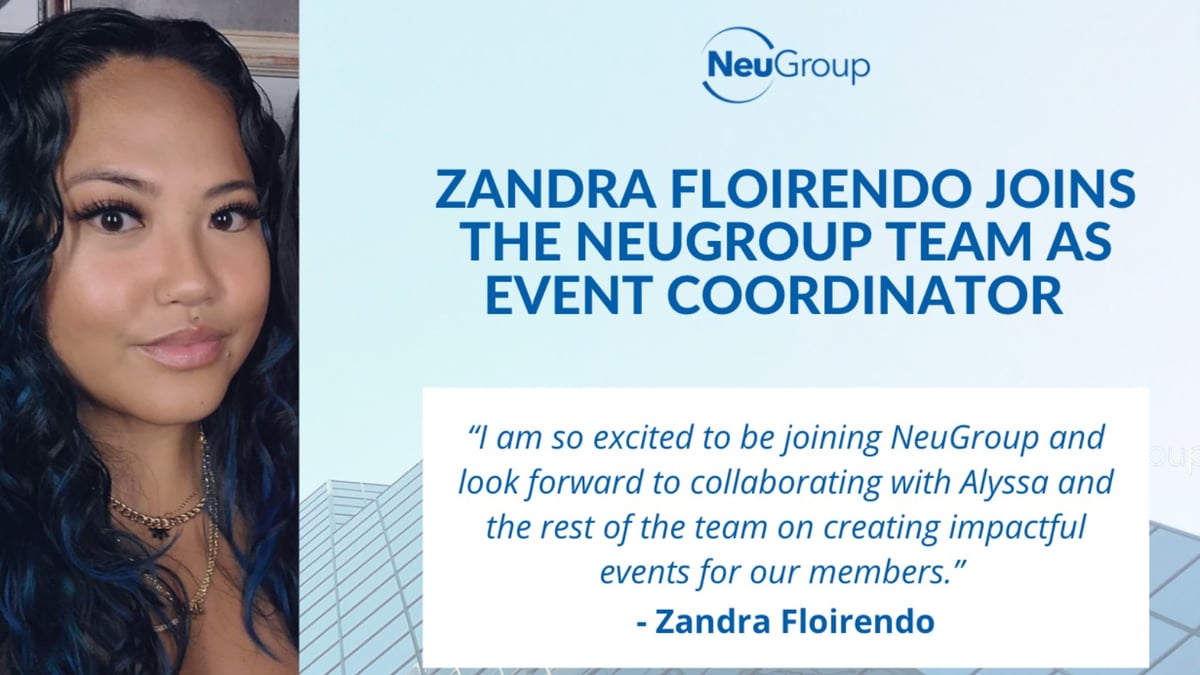 Advancing Our Events Process: Zandra Floirendo Joins NeuGroup