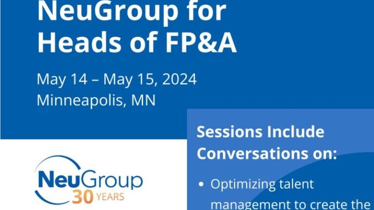 First 2024 Meeting of NeuGroup for Heads of FP&A Set for Minneapolis