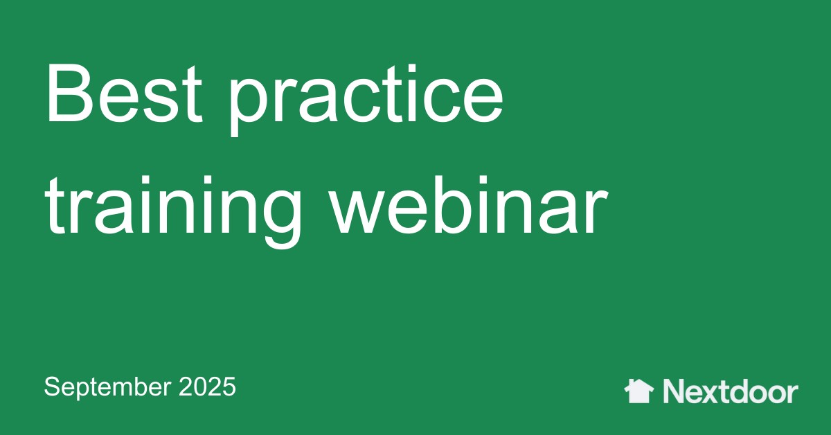 September Best Practices Webinar