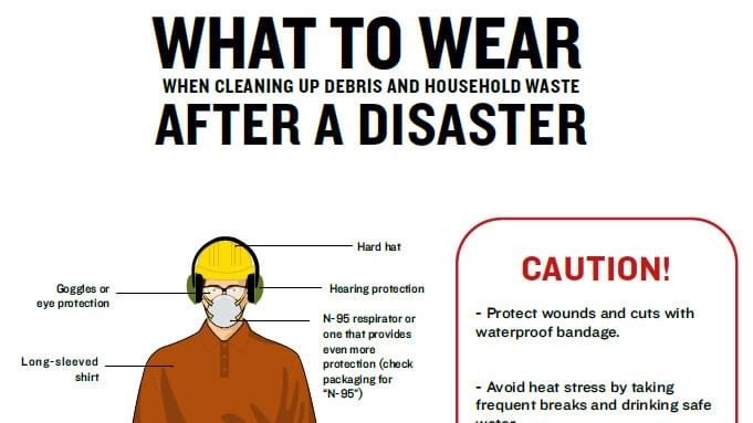 Clean up safety tips from the CDC