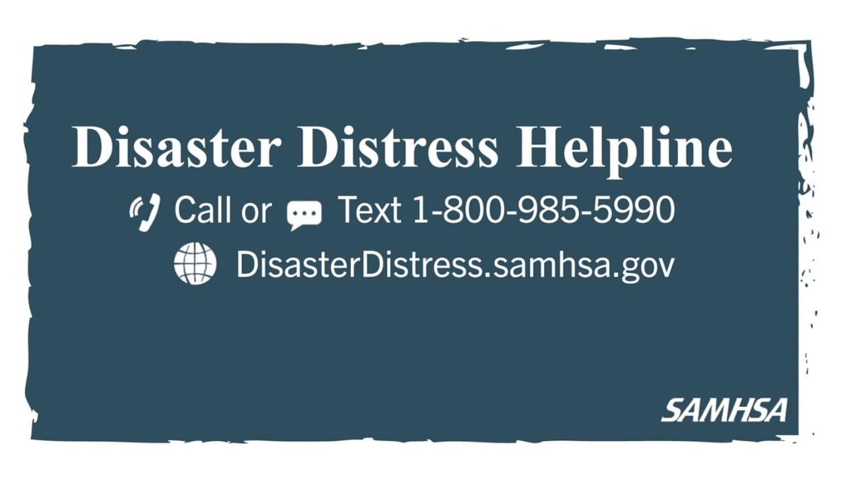 National Disaster Distress Helpline - 1-800-985-5990 (Updated 2024Oct15)
