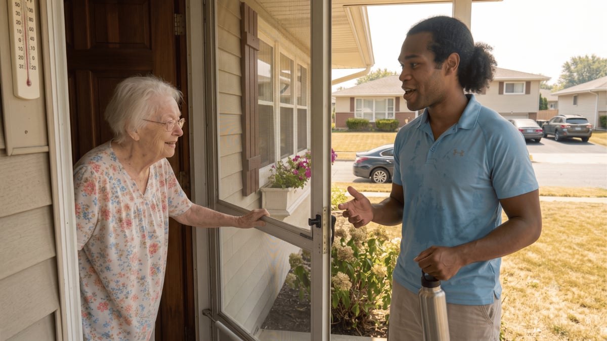 Extreme heat neighbor-helping-neighbor call to action