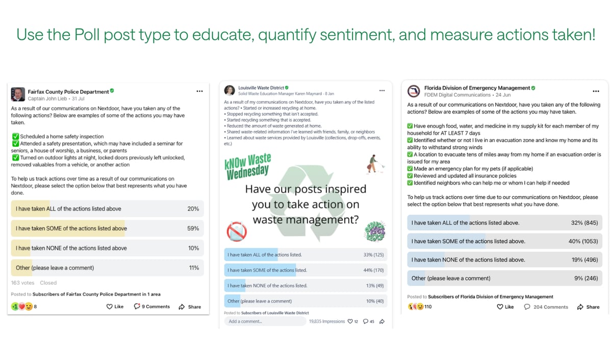 How Public Agencies Can Use Polls on Nextdoor