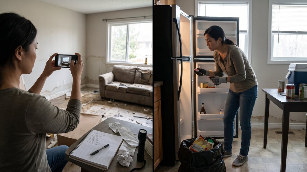 Before you clean up, photograph the damage