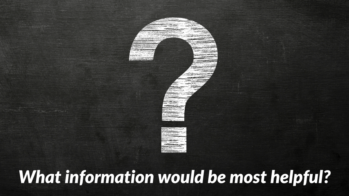 Poll - What type of information would you find most helpful