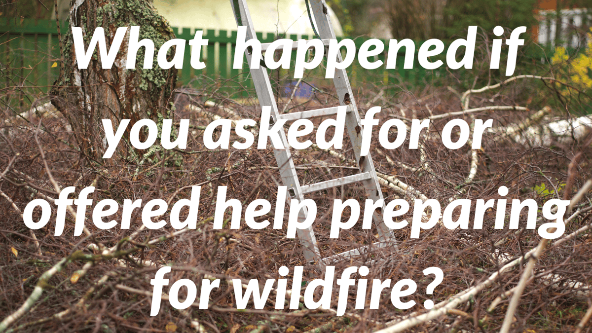 Poll -  Did you ask for or offer help to prepare for wildfires?
