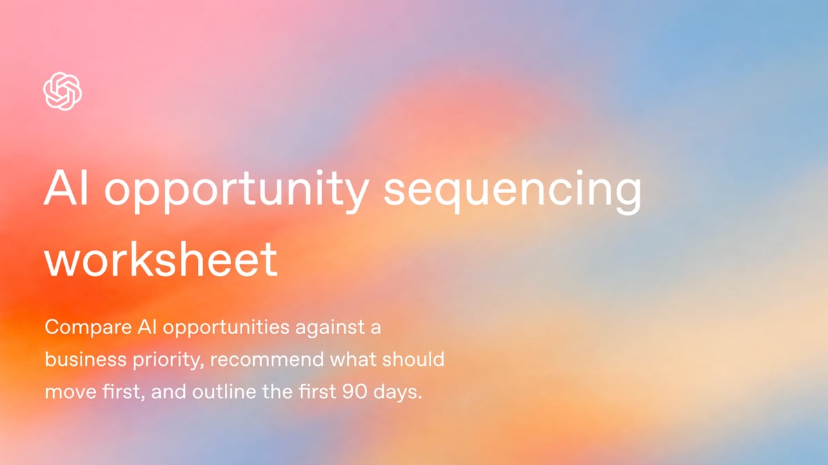 AI opportunity sequencing worksheet
