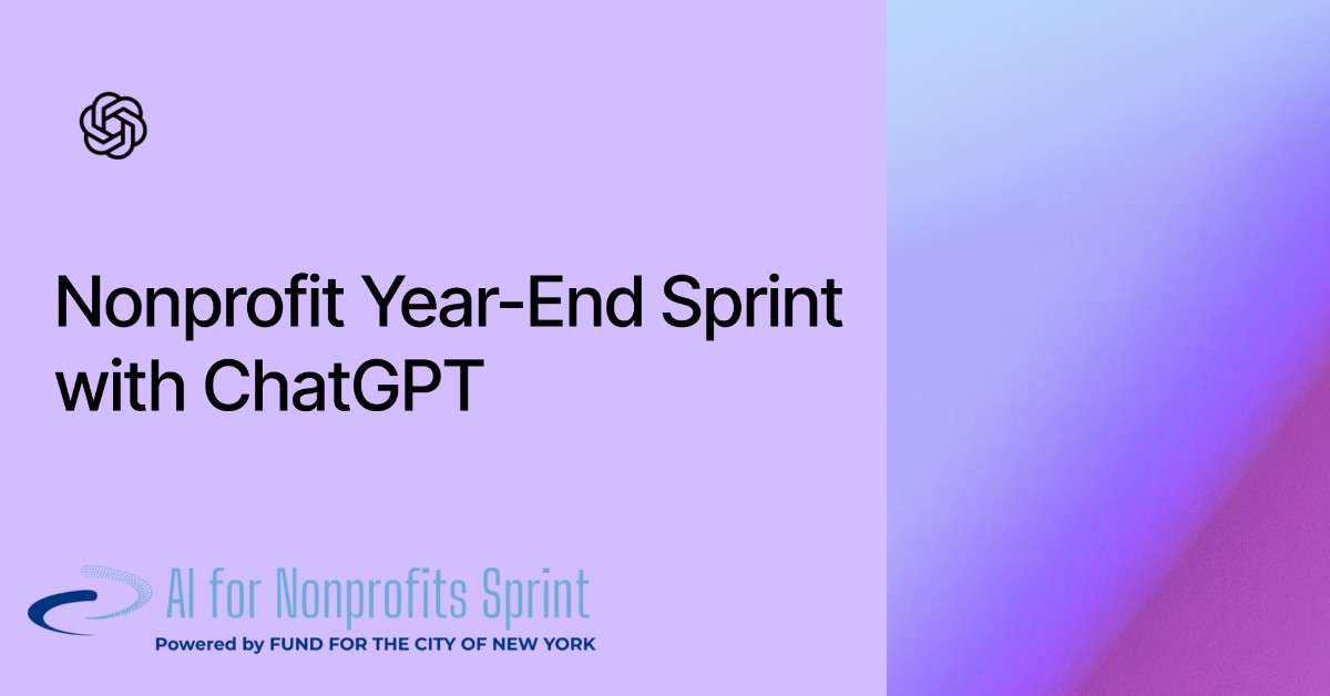 Nonprofit Year-End Sprint with ChatGPT