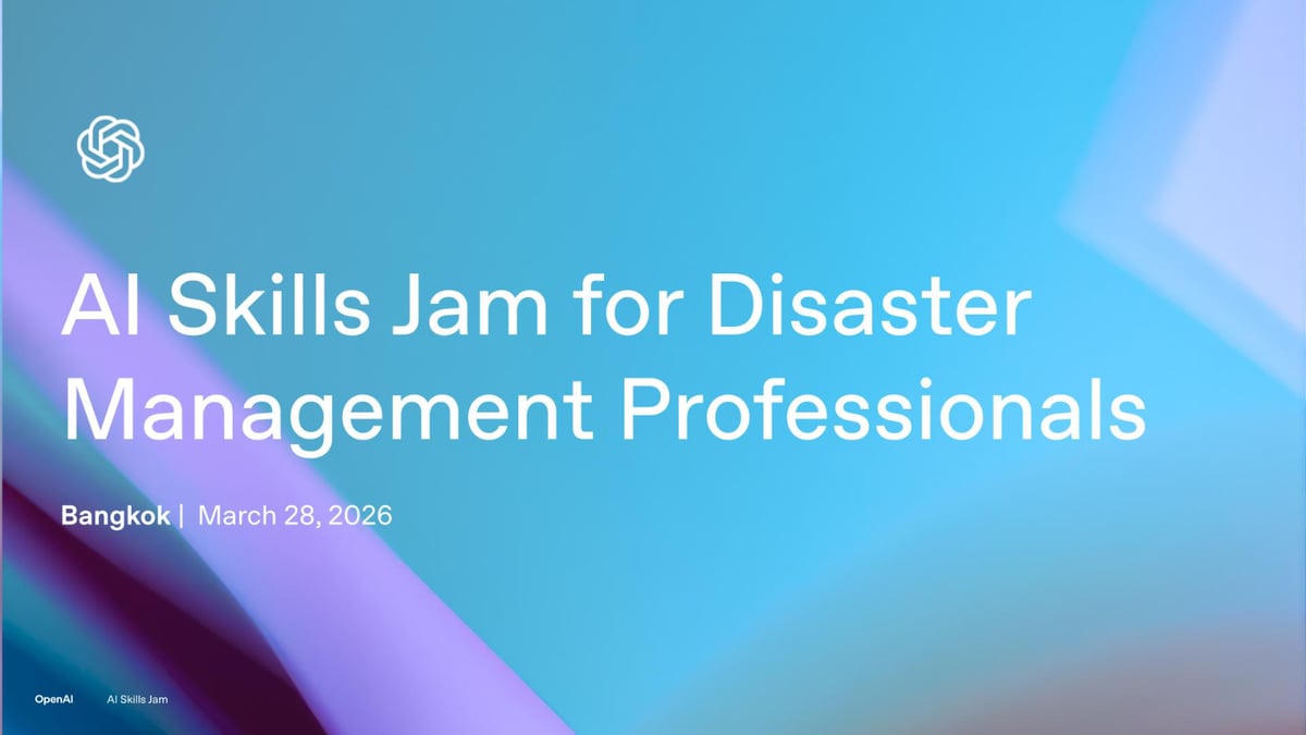 AI Skills Jam for Disaster Management Professionals