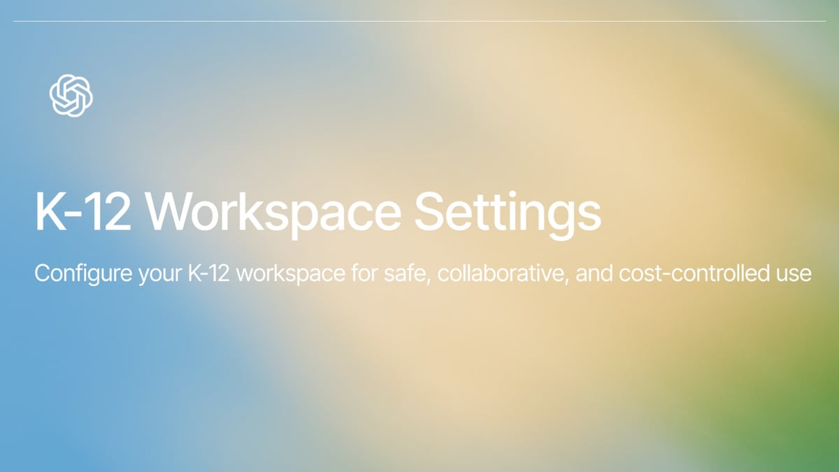 K-12 Workspace Settings
