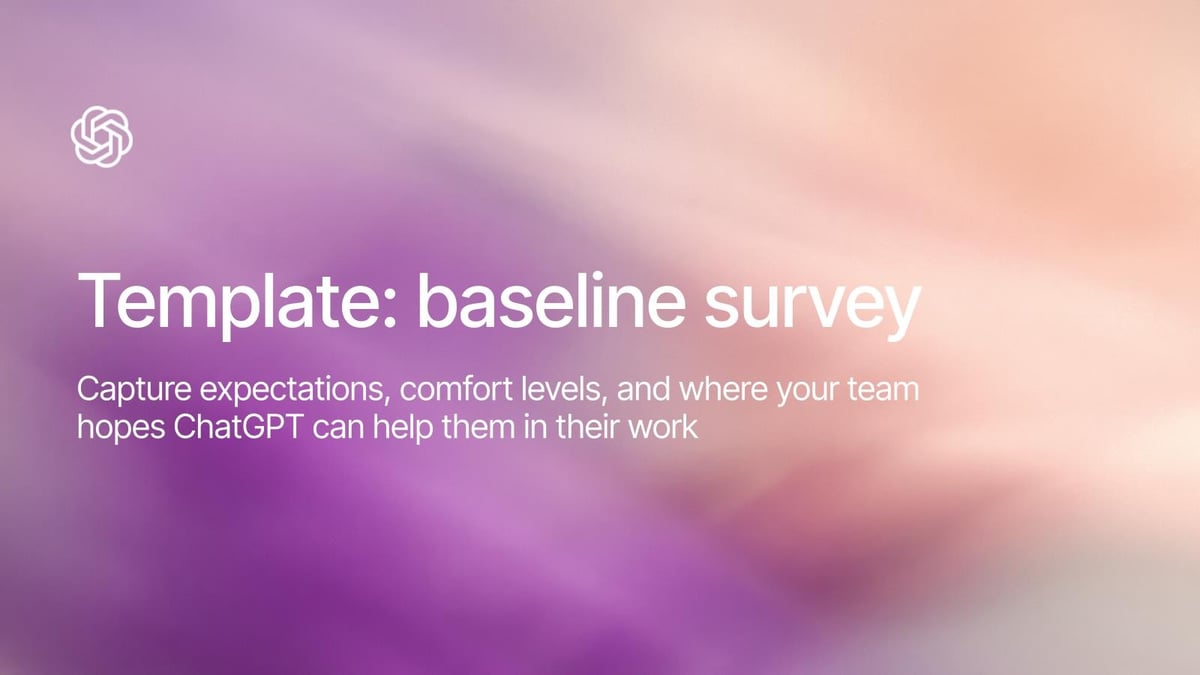 Baseline survey template