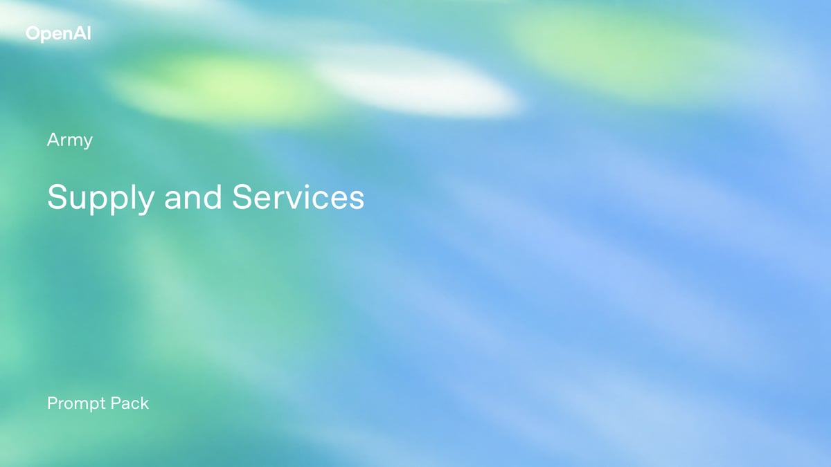 Army — Supply and Services Prompt Pack