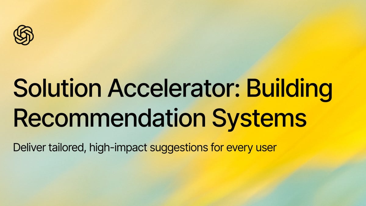 Solution accelerator: building recommendation systems