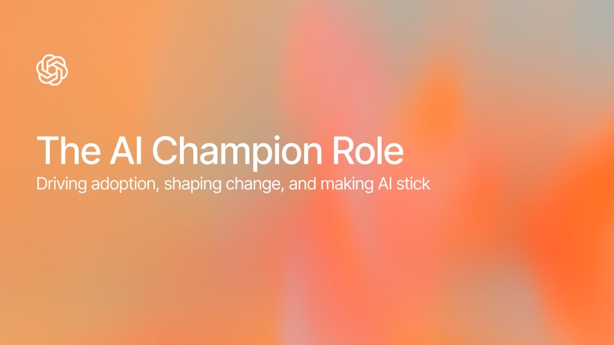 The AI Champion role 