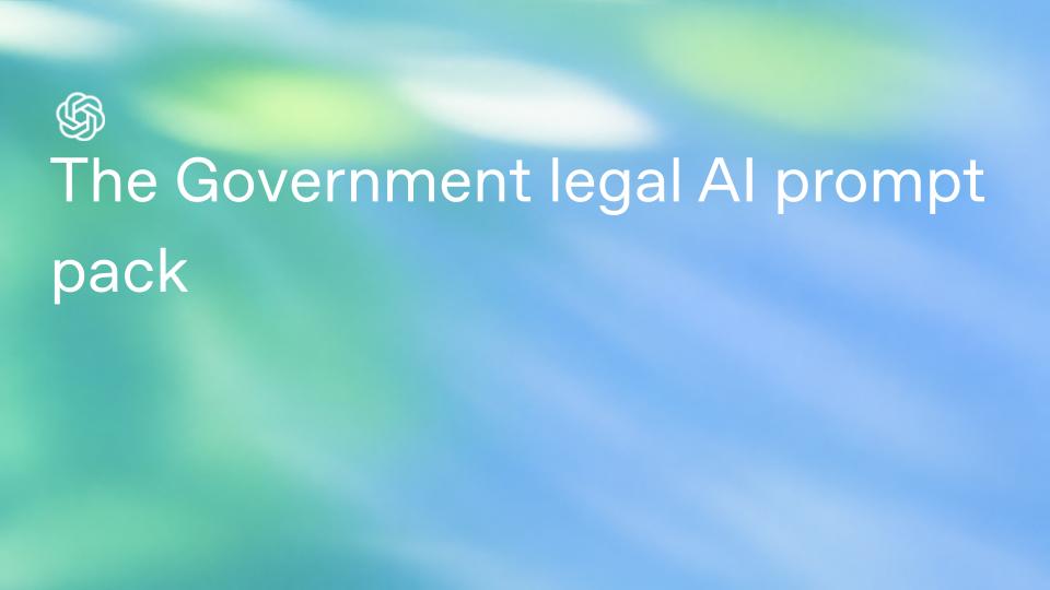 The Government Legal AI Prompt Pack
