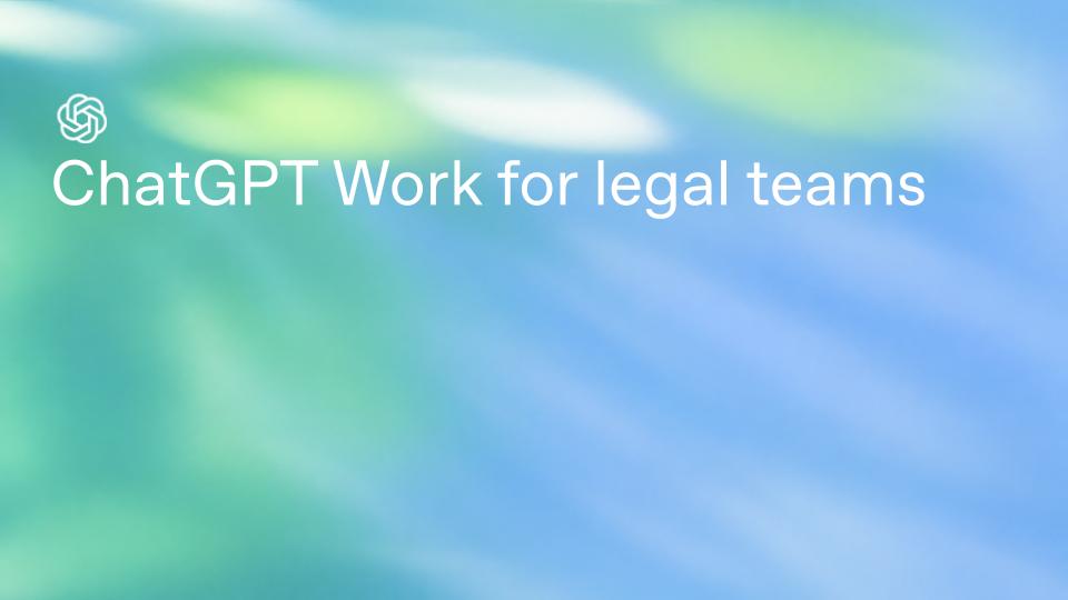 From One-Off Request to Reusable Practice: Building Legal Workflows with ChatGPT Work