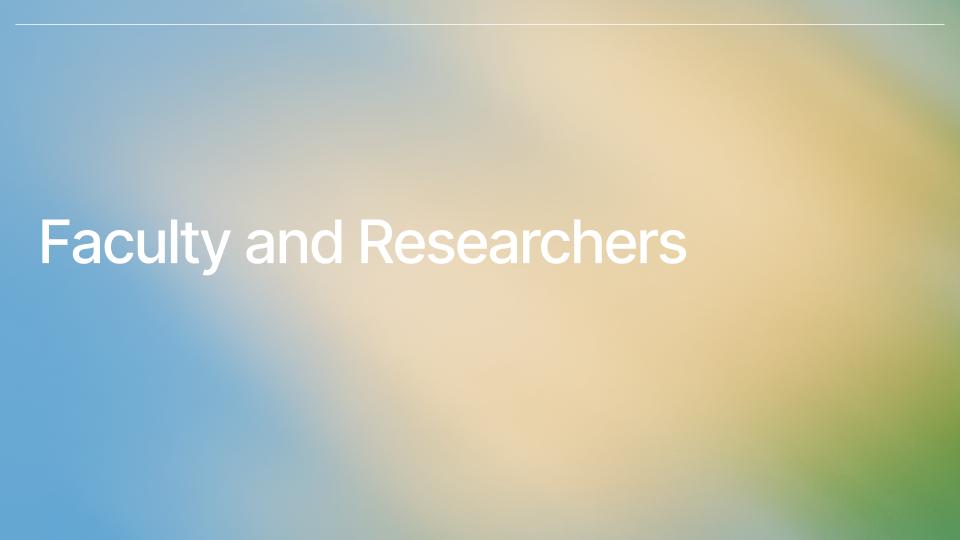Faculty and Researchers