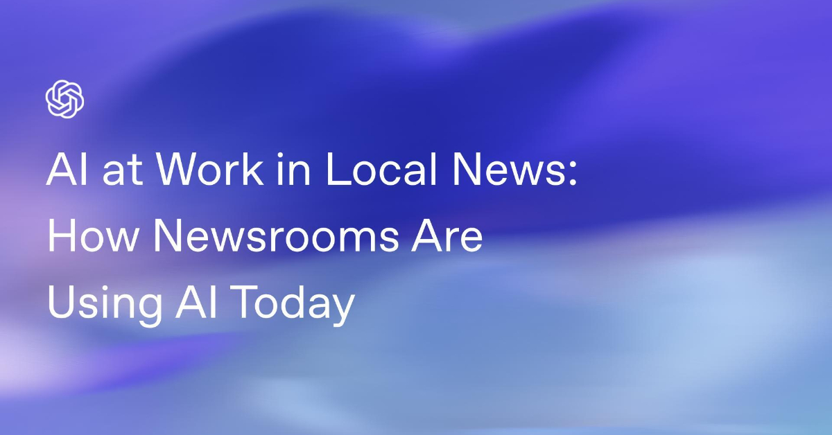 [In Person Event] AI at Work in Local News: How Newsrooms Are Using AI Today