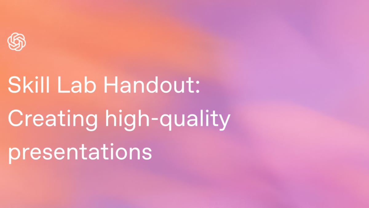 Creating High-Quality Presentations