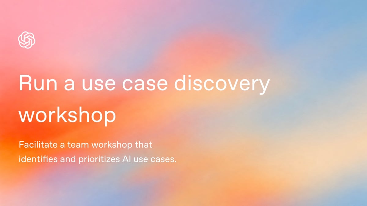 Run a use case discovery workshop
