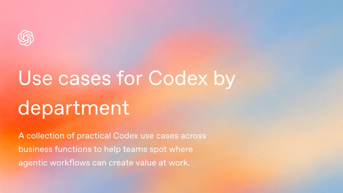 Use cases for Codex by department