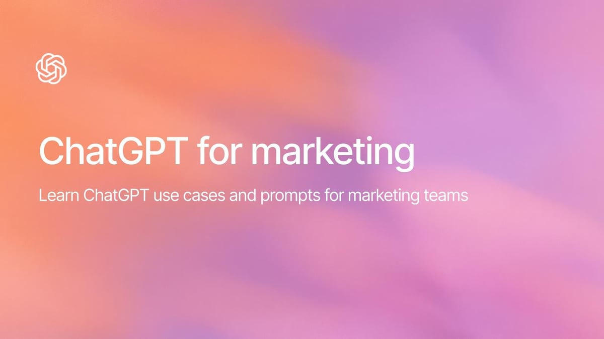 ChatGPT for marketing