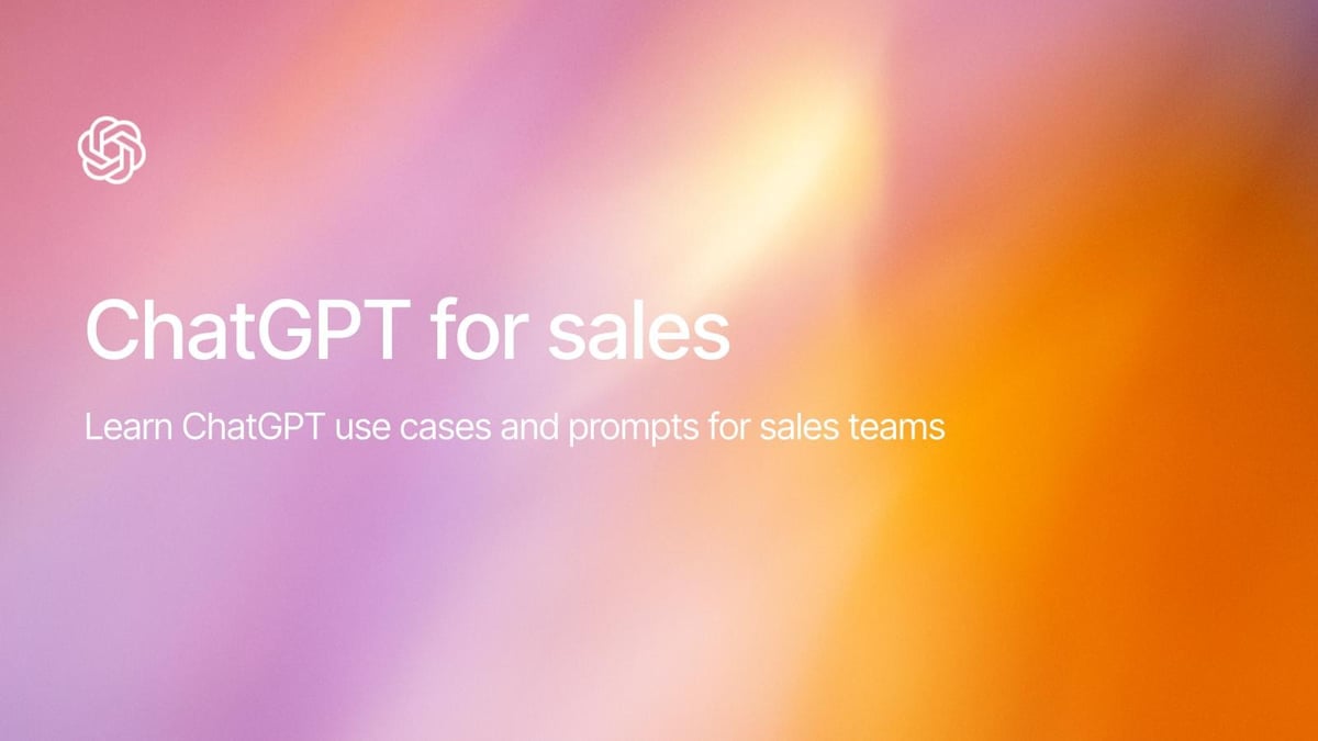 ChatGPT for sales