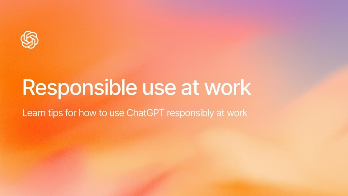 Responsible use of ChatGPT at work