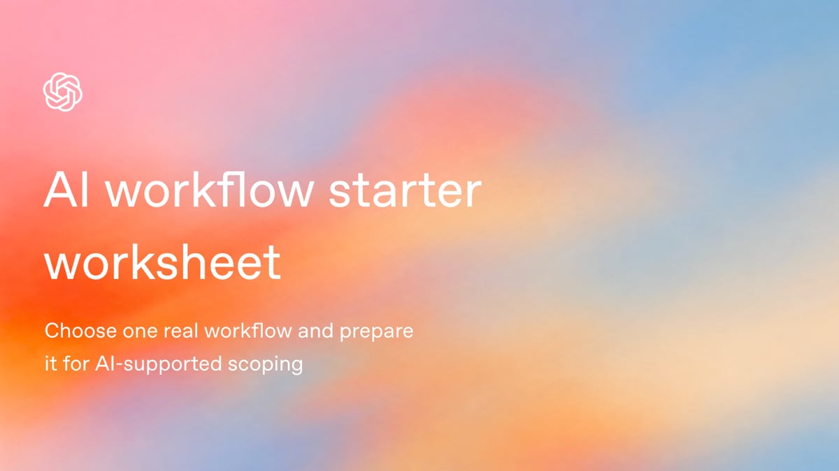 AI workflow starter worksheet