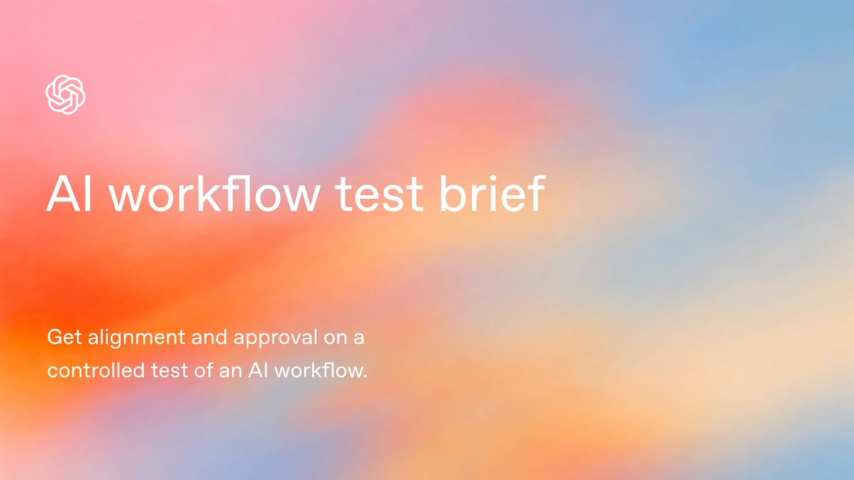 AI workflow test brief