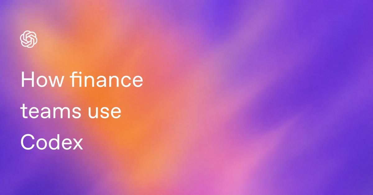 How finance teams use Codex