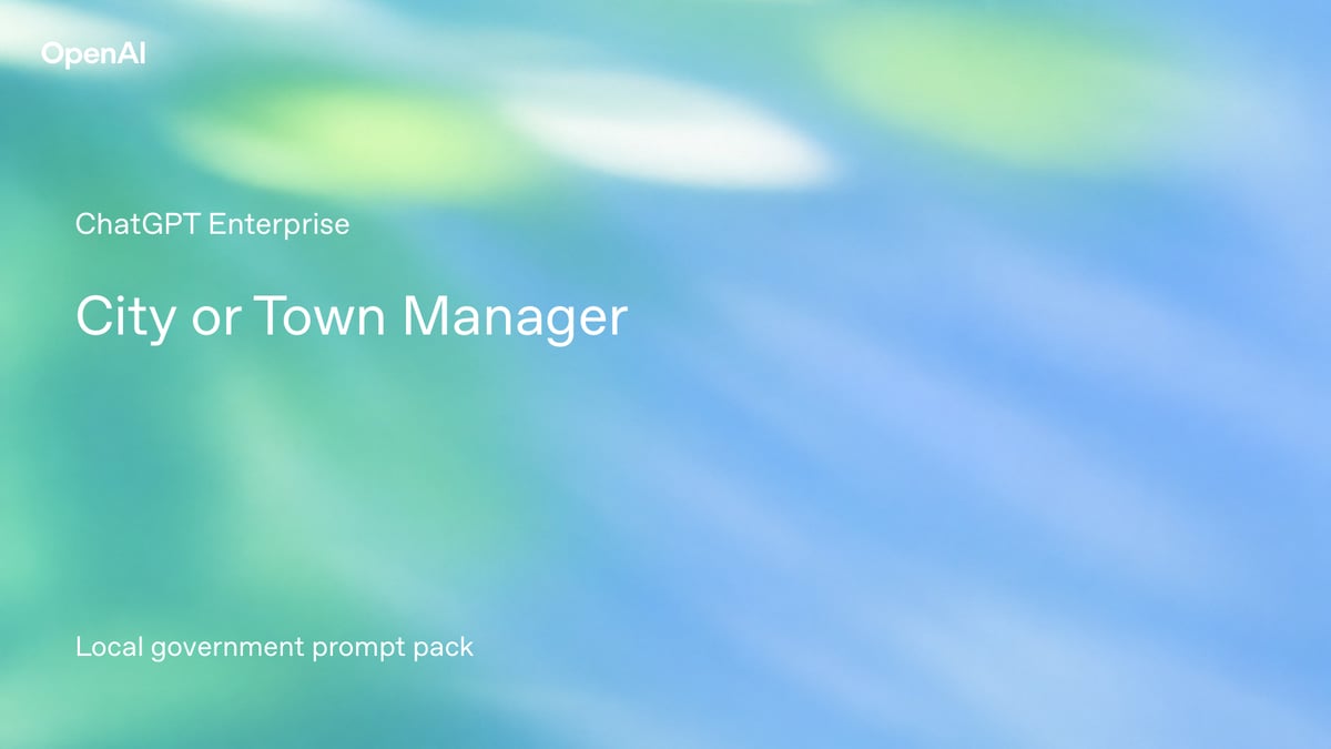 ChatGPT for City or Town Manager: A practical prompt pack