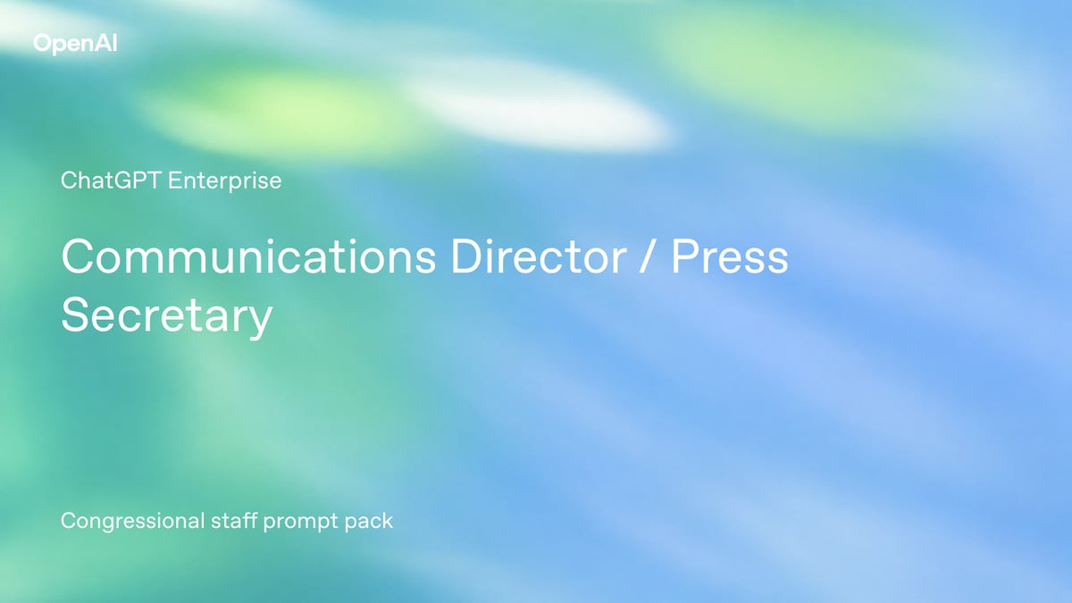ChatGPT Prompt Pack for Congressional Communications Staff