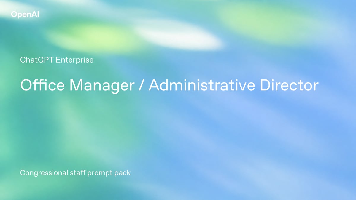 ChatGPT Prompt Pack for Congressional Office Managers