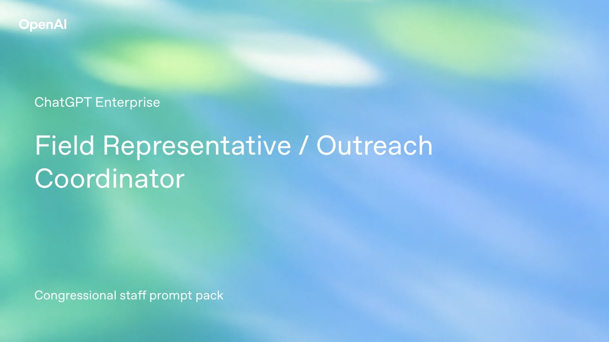 ChatGPT Prompt Pack for Congressional Field Representatives