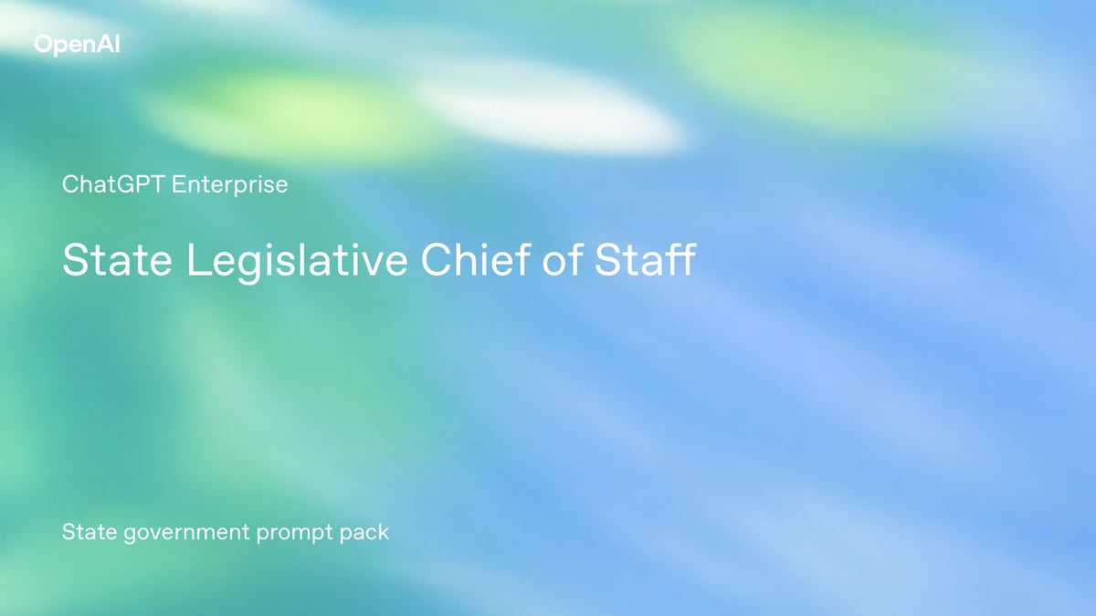 ChatGPT for State Legislative Chief of Staff: A practical prompt pack