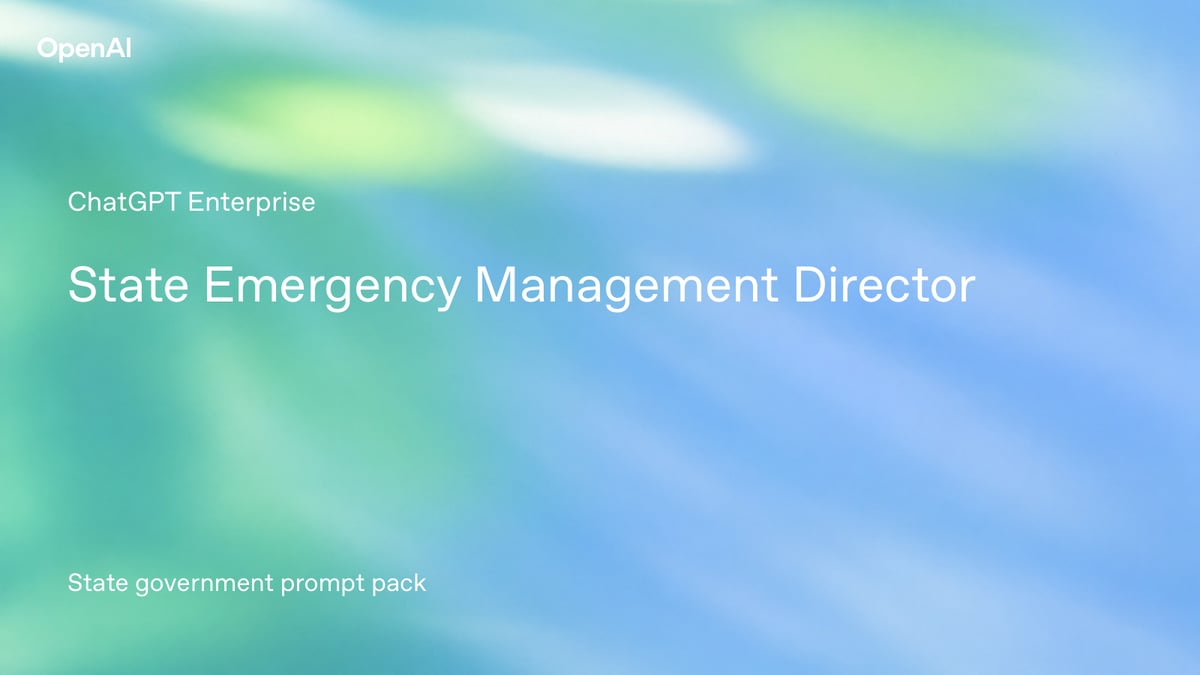 ChatGPT for State Emergency Management Director: A practical prompt pack
