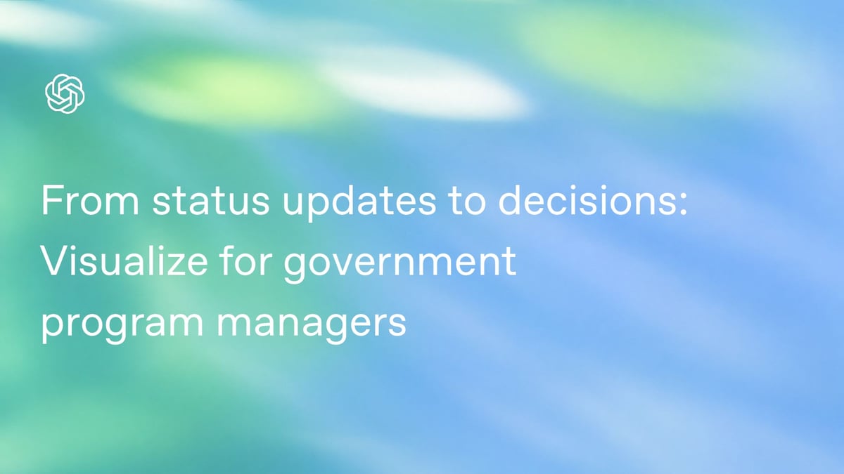 From status updates to decisions: Visualize for government program managers