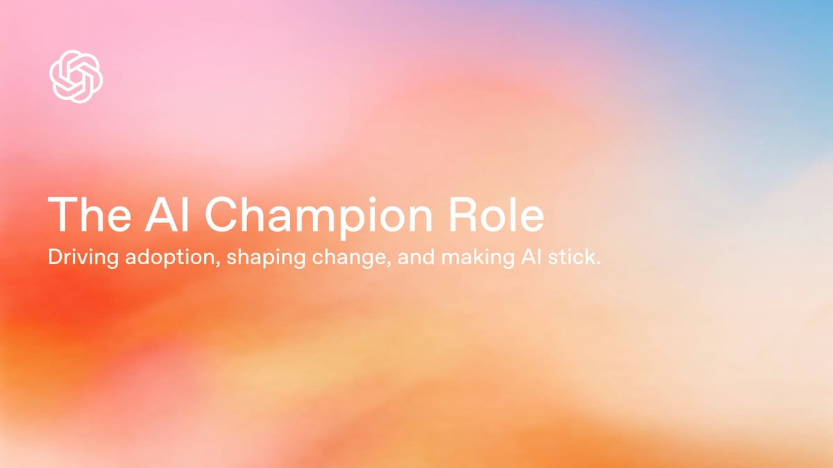 The AI Champion role 