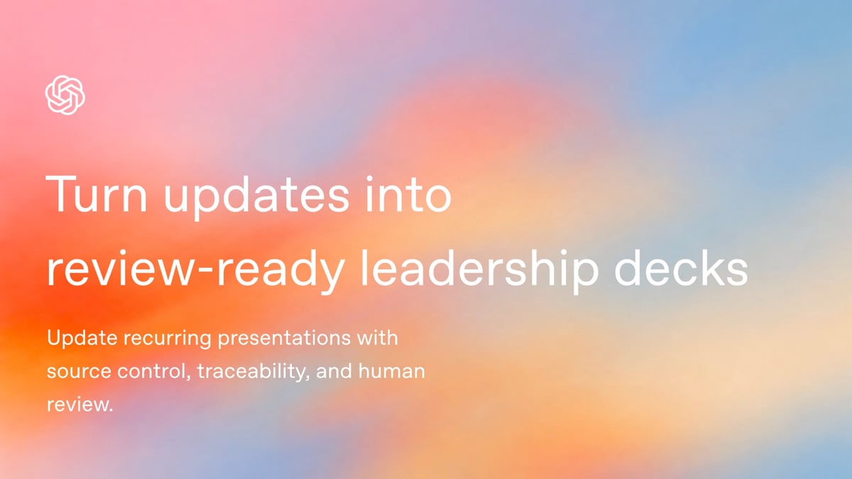 Turn updates in review-ready leadership decks
