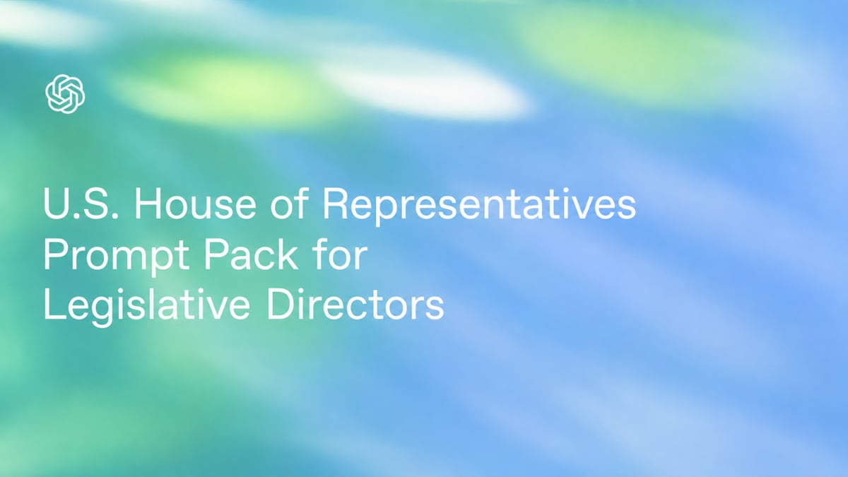 U.S. House of Representatives Prompt Pack for Legislative Directors